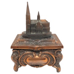 Gorgeous Cathedral Cologne Souvenir Trinket Jewelry Box Antique, German, 1950s
