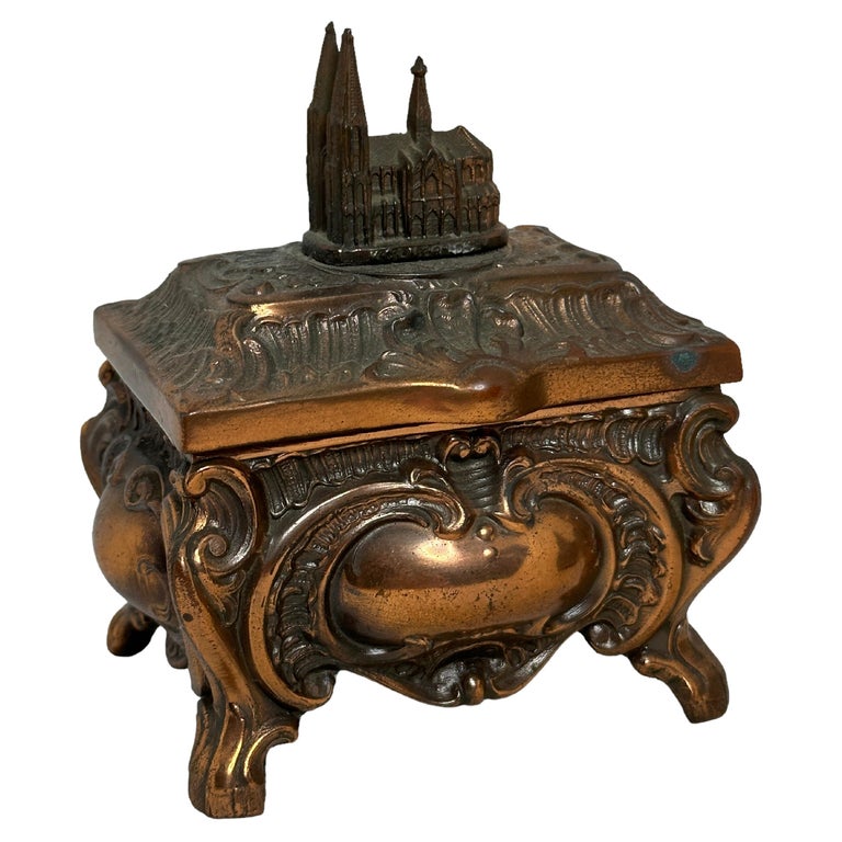 Magnifique boîte à bijoux de souvenir de cathédrale de Cologne antique,  Allemagne, années 1950 En vente sur 1stDibs