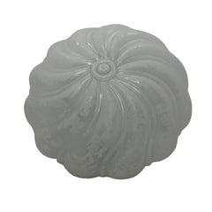 Wunderschöne Deckenleuchte mit strukturiertem Milchglas Einbaubeleuchtung, Deutsch, 1970er Jahre