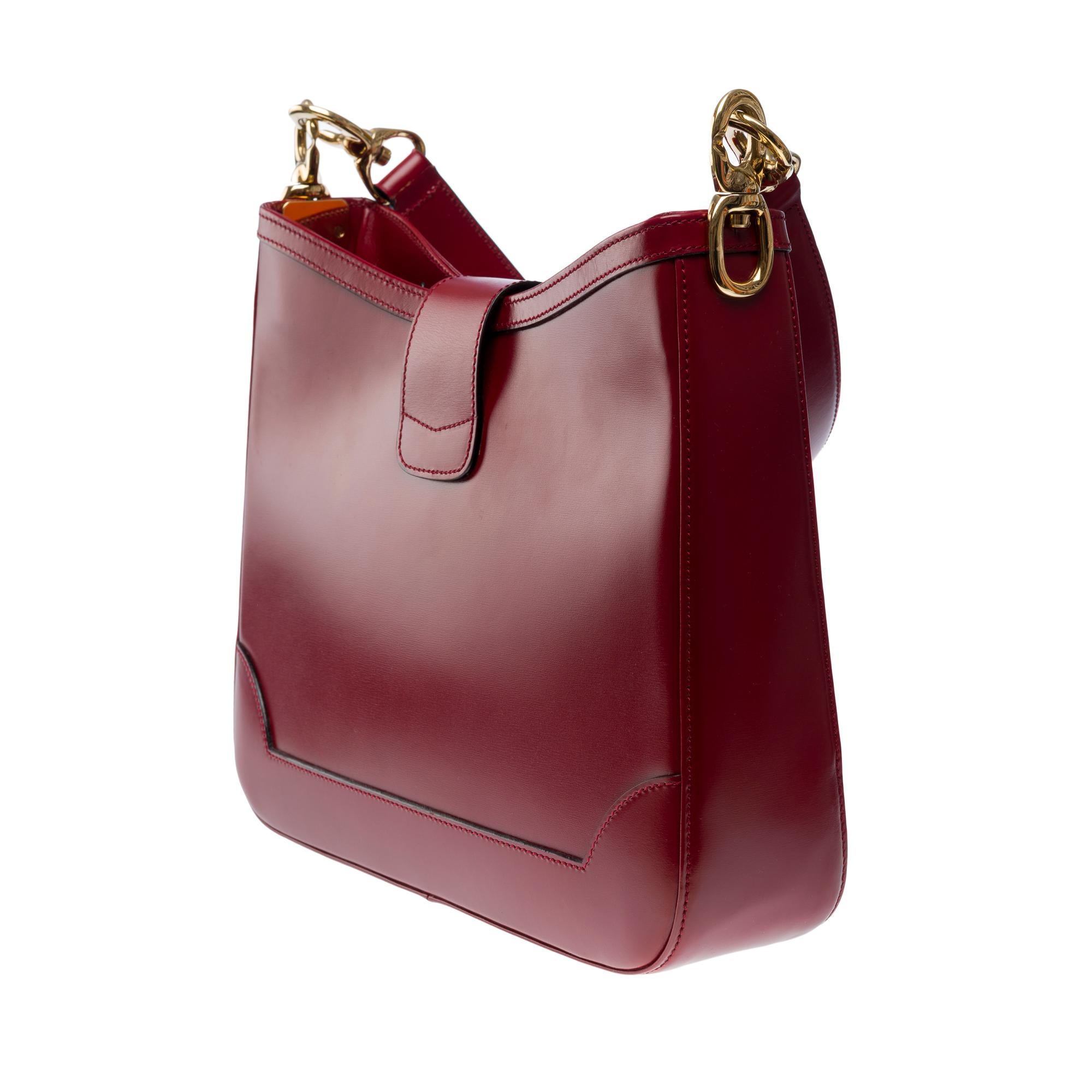 Gorgeous Celine vintage Tote bag in red cherry box calf, GHW 1