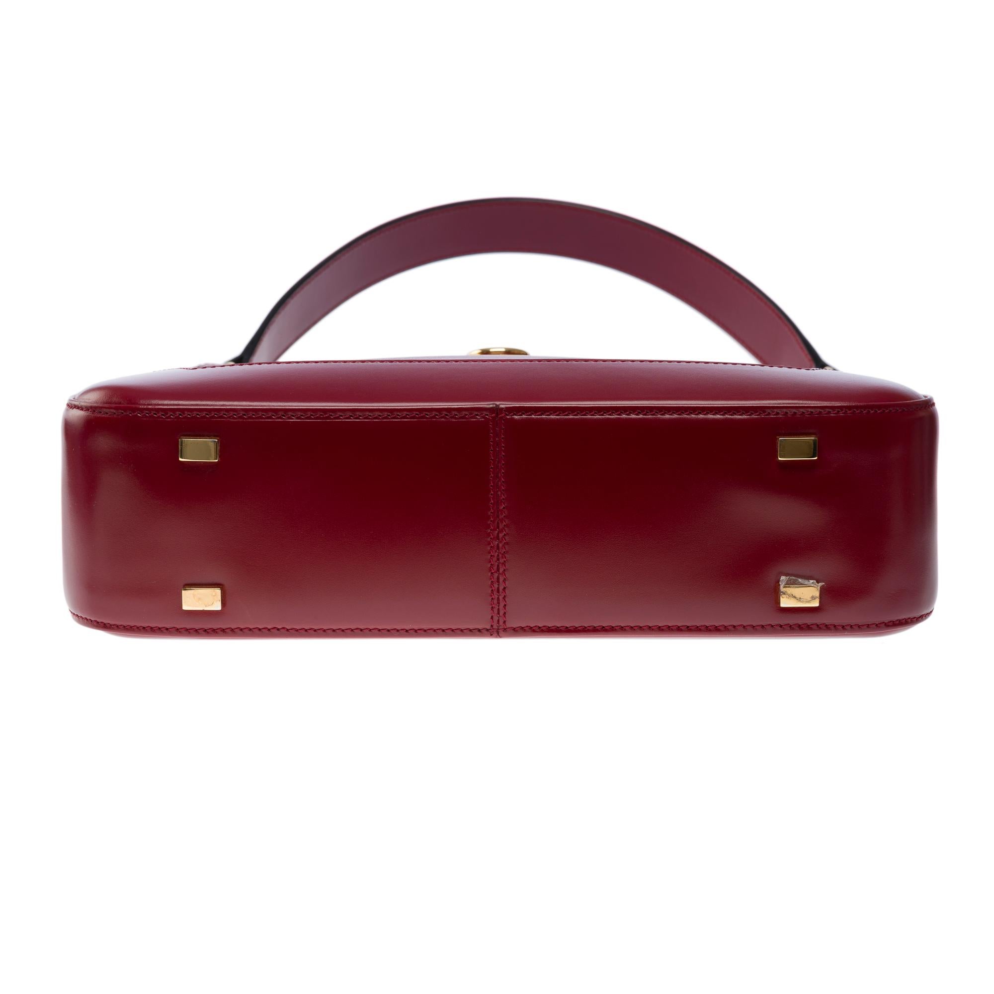 Gorgeous Celine vintage Tote bag in red cherry box calf, GHW 5