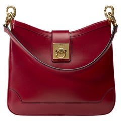 Gorgeous Celine vintage Tote bag in red cherry box calf, GHW