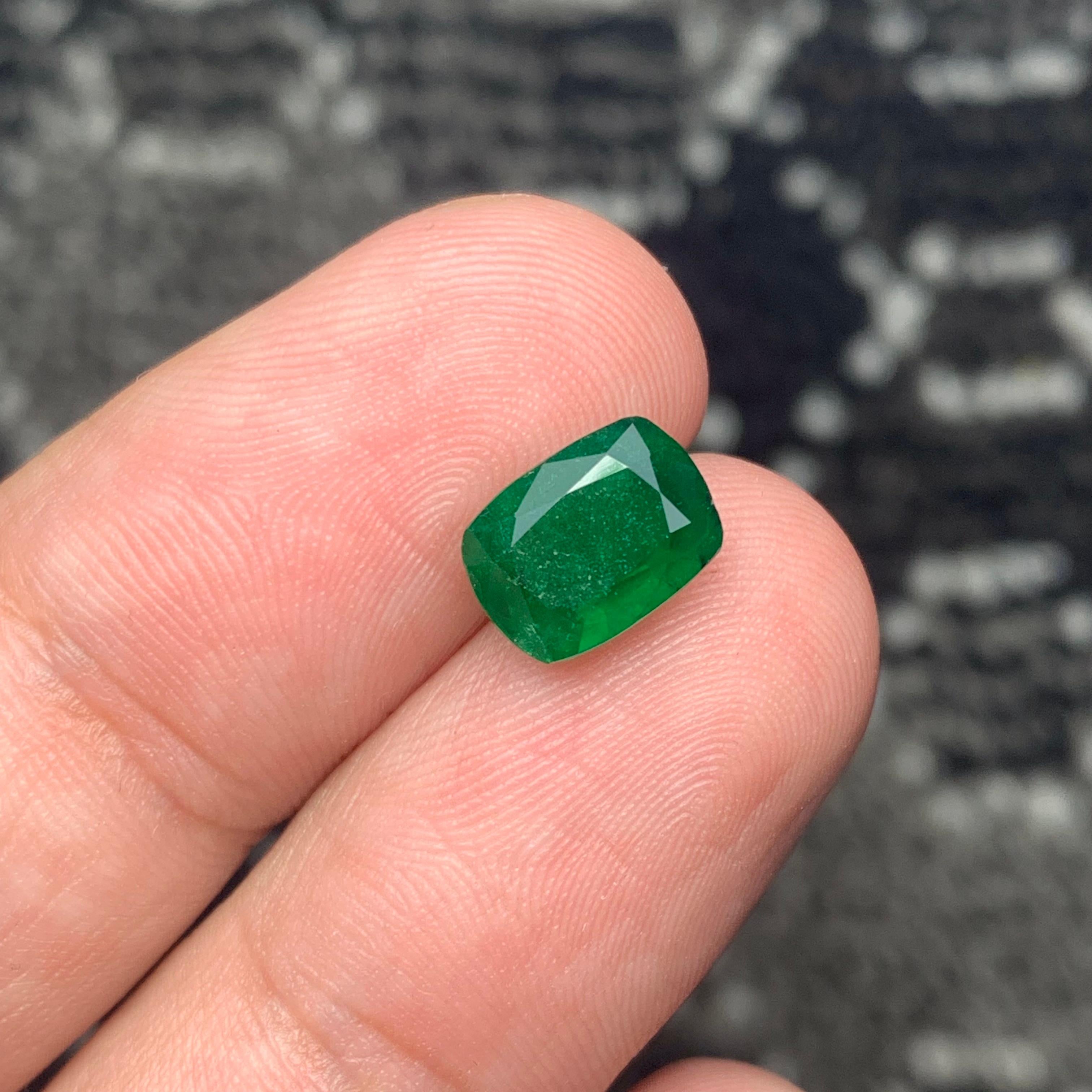 Gorgeous Certified Natural Green Emerald from Swat Pakistan Mine 1.96 Carat 1