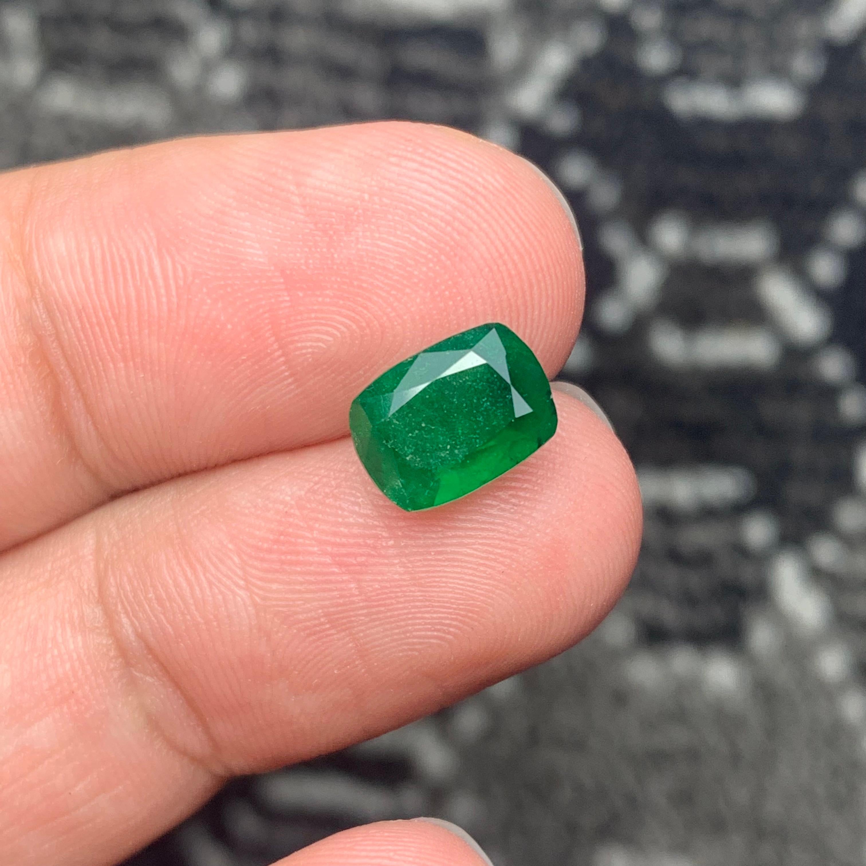Gorgeous Certified Natural Green Emerald from Swat Pakistan Mine 1.96 Carat 3
