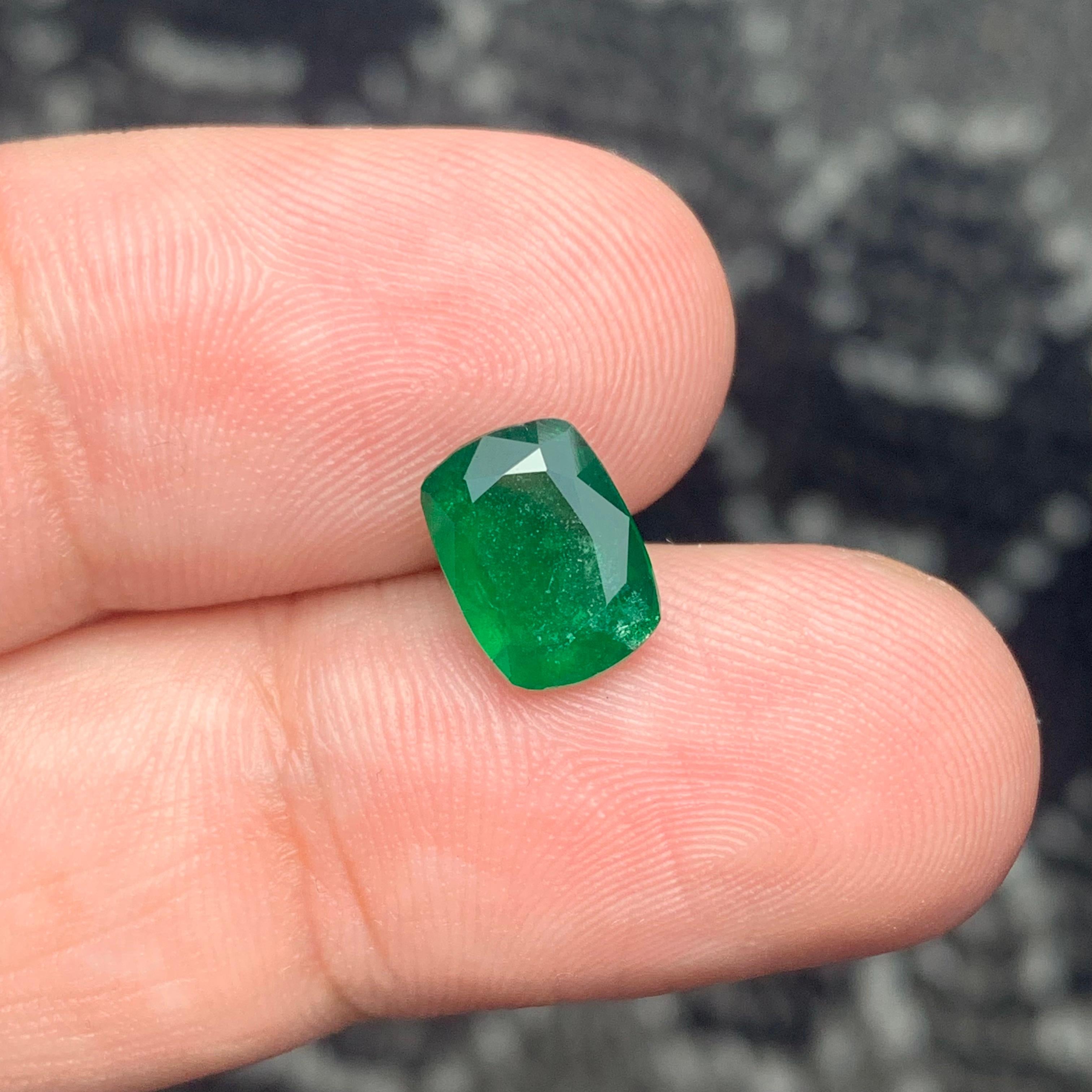 Gorgeous Certified Natural Green Emerald from Swat Pakistan Mine 1.96 Carat 9