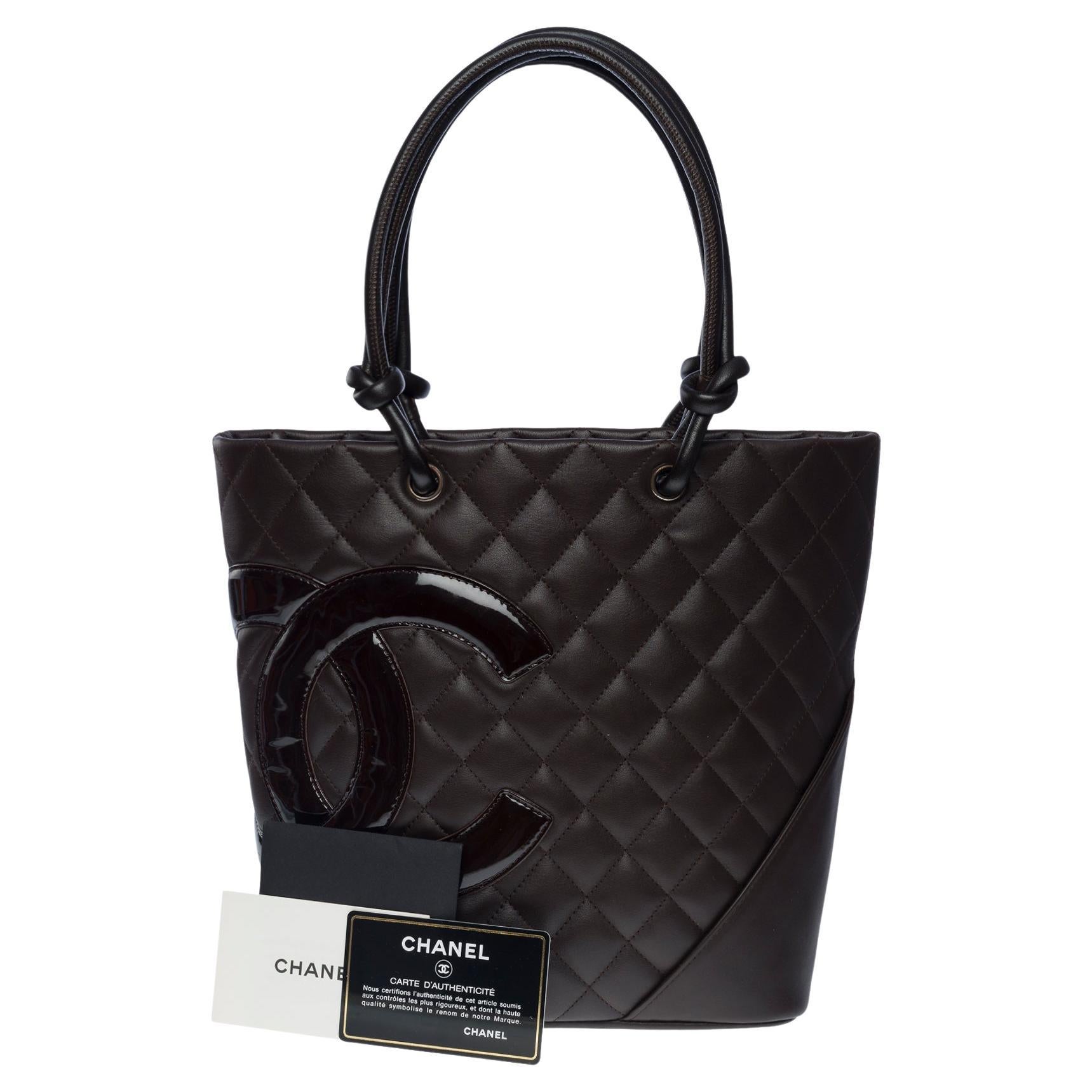 Chanel Blue Quilted Distressed Leather Cambon Cotton Club Reporter