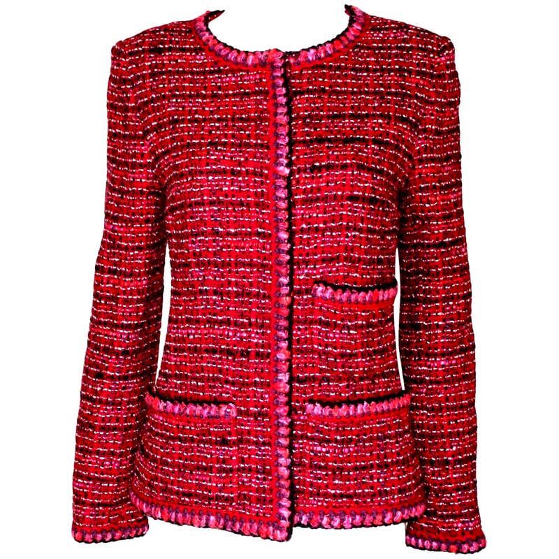 Gorgeous Chanel Chunky Maison Lesage Tweed Jacket with Crochet Knit ...