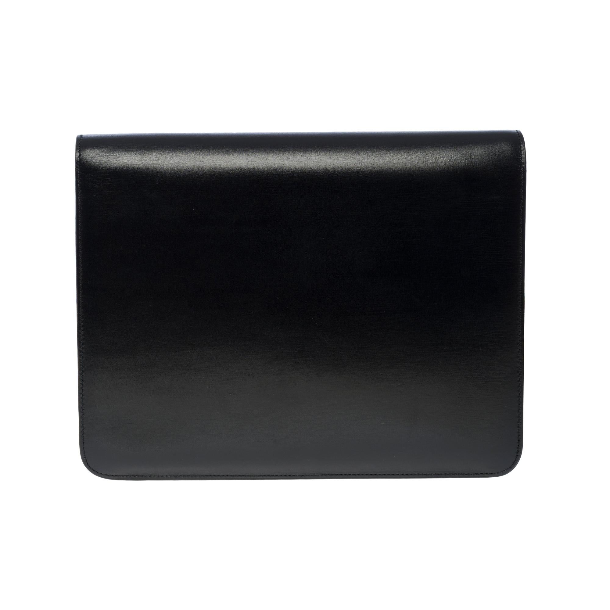 Gorgeous Chanel Classic shoulder flap bag in black box calfskin leather, GHW 8