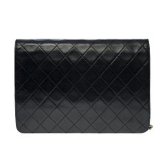 Gorgeous Chanel Classic shoulder flap bag in black quilted lambskin, GHW