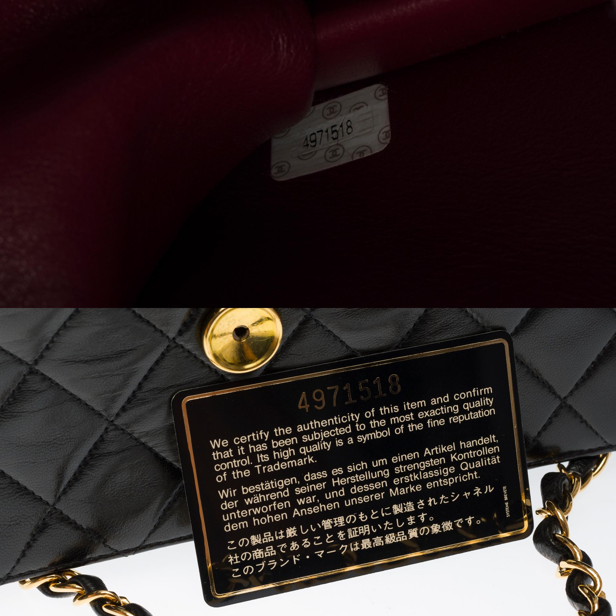Gorgeous Chanel Classic shoulder flap bag in black quilted lambskin leather, GHW 3