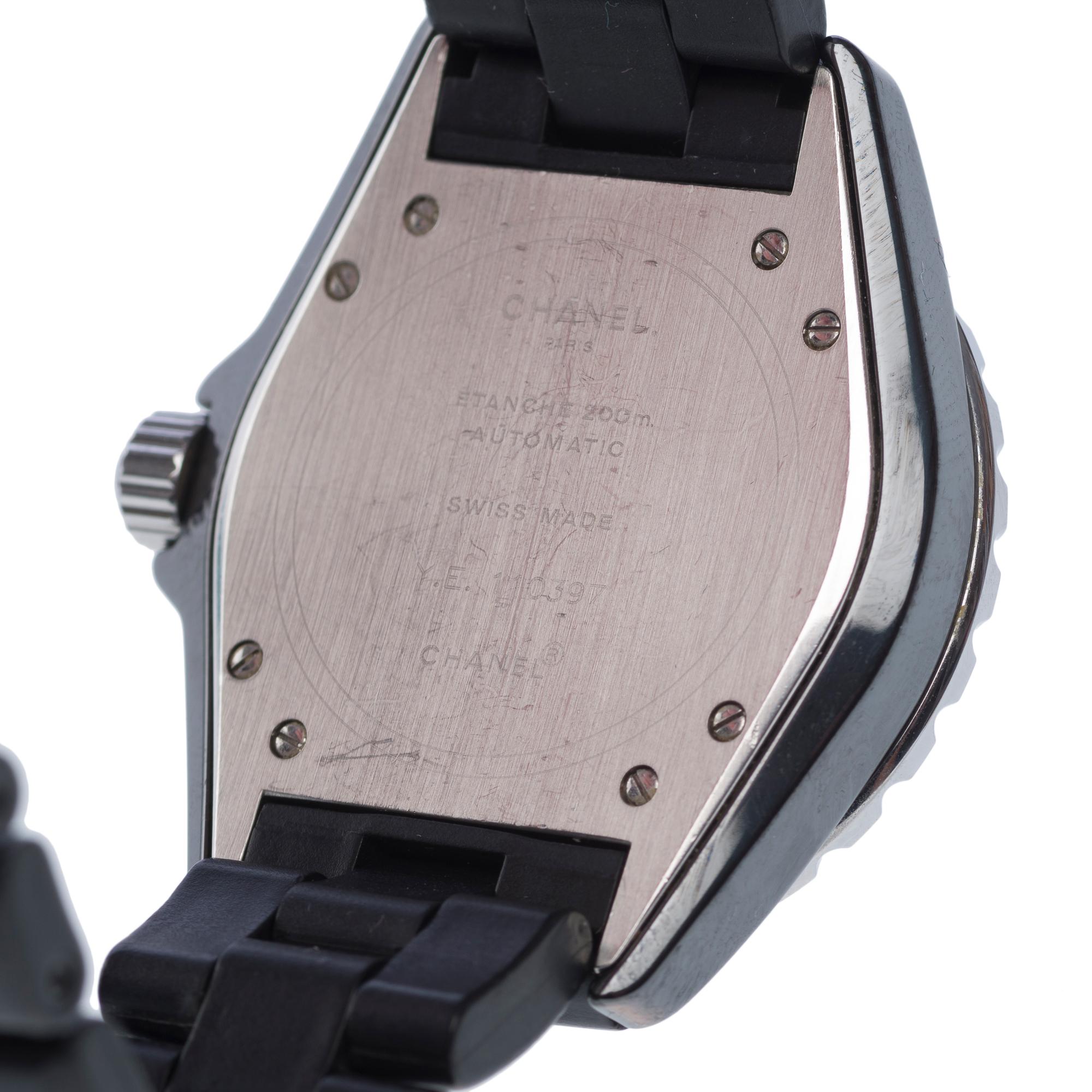 Gorgeous Chanel J12 automatic black ceramic wristwatch 1