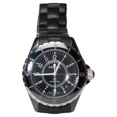 Gorgeous Chanel J12 automatic black ceramic wristwatch