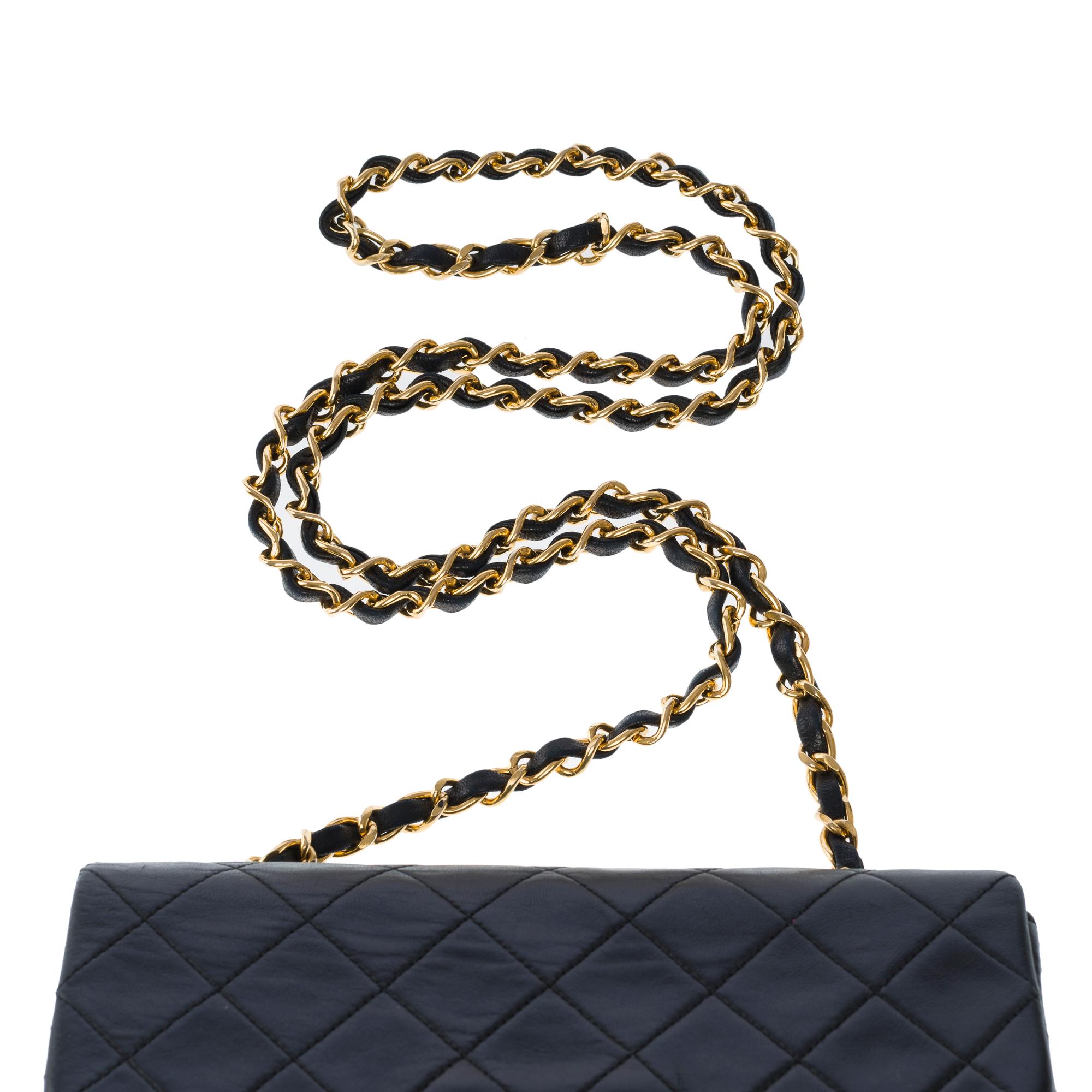 Gorgeous Chanel Timeless Mini shoulder flap bag in black quilted lambskin, GHW 6