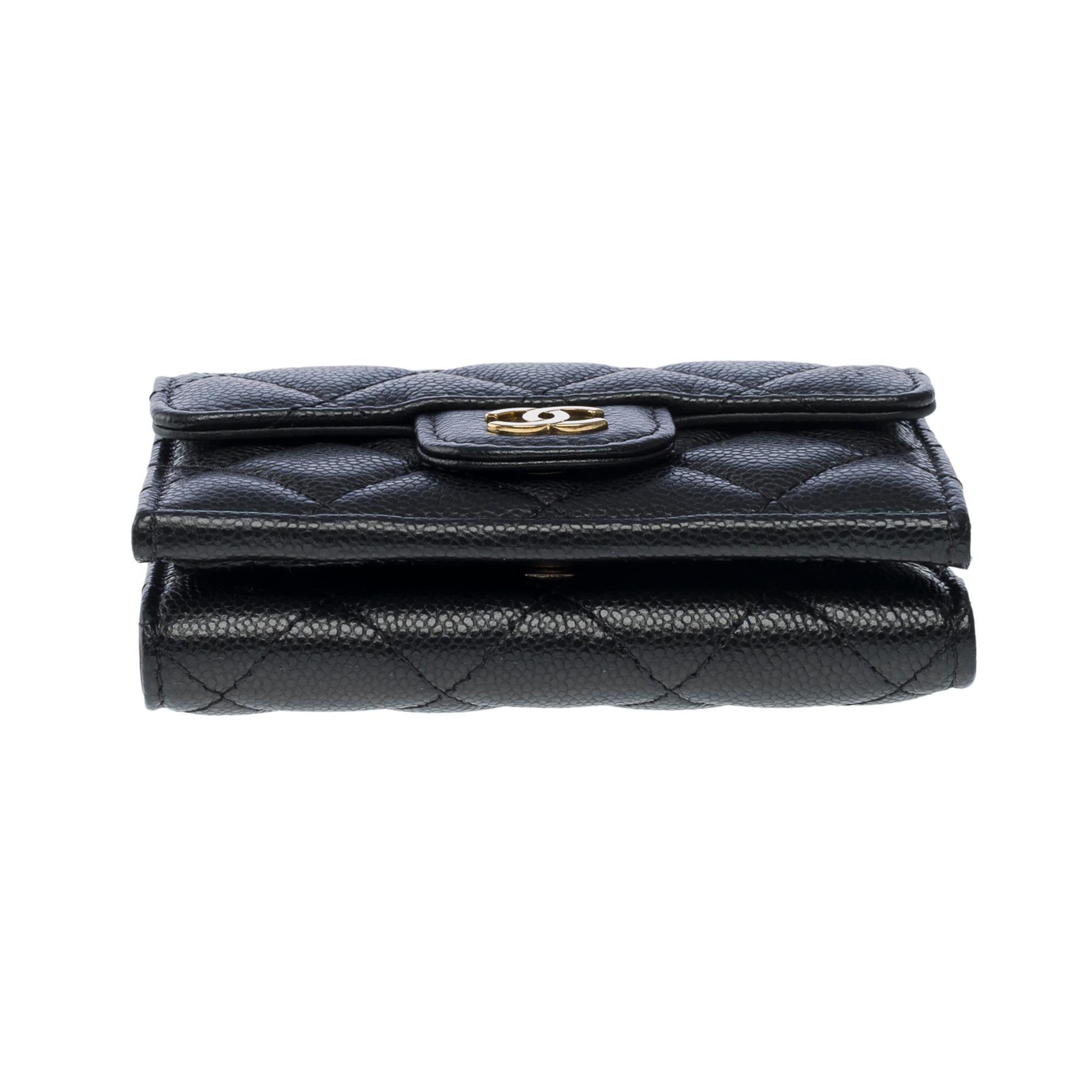 Gorgeous Chanel Wallet  in black Caviar quilted leather, GHW 7