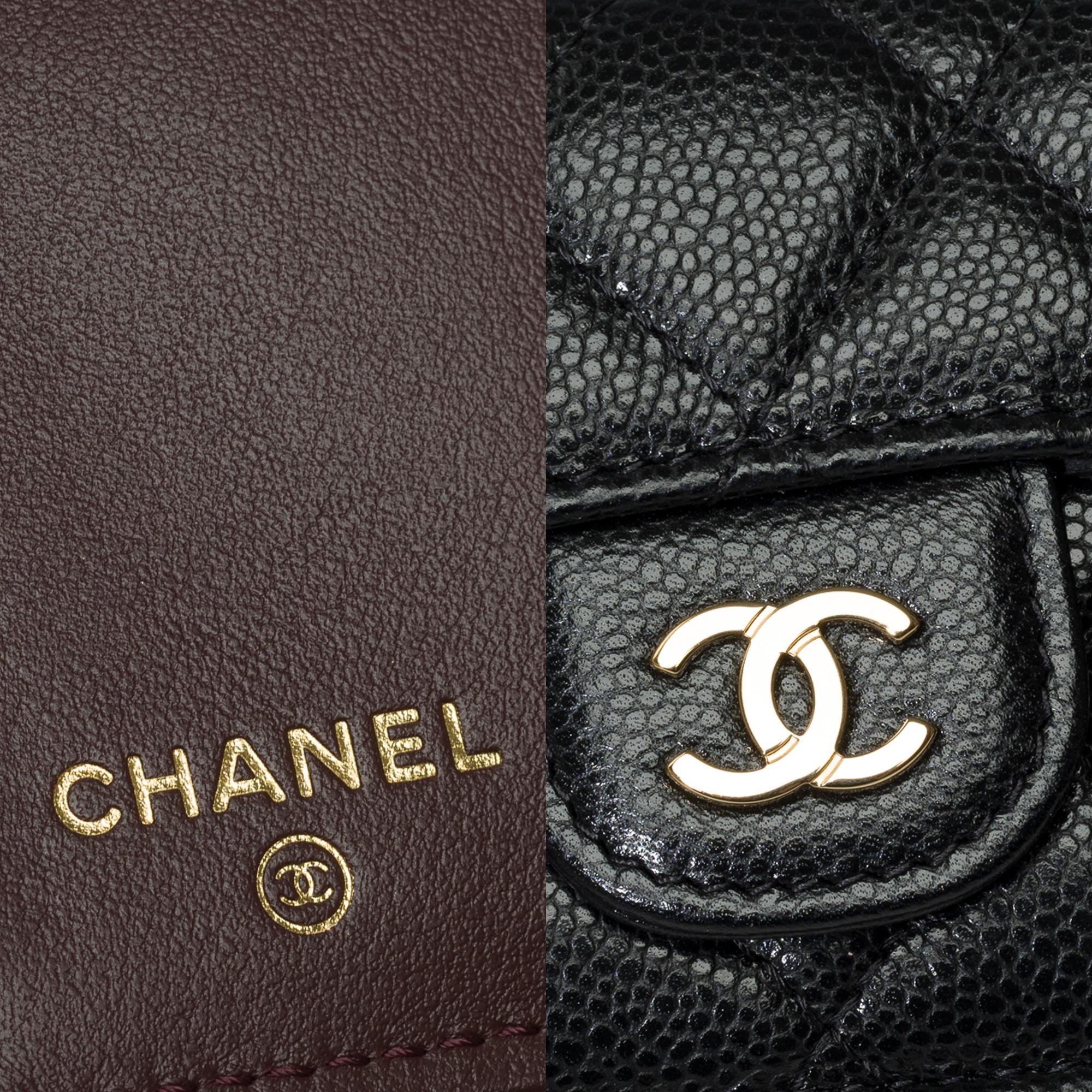 Gorgeous Chanel Wallet  in black Caviar quilted leather, GHW 3