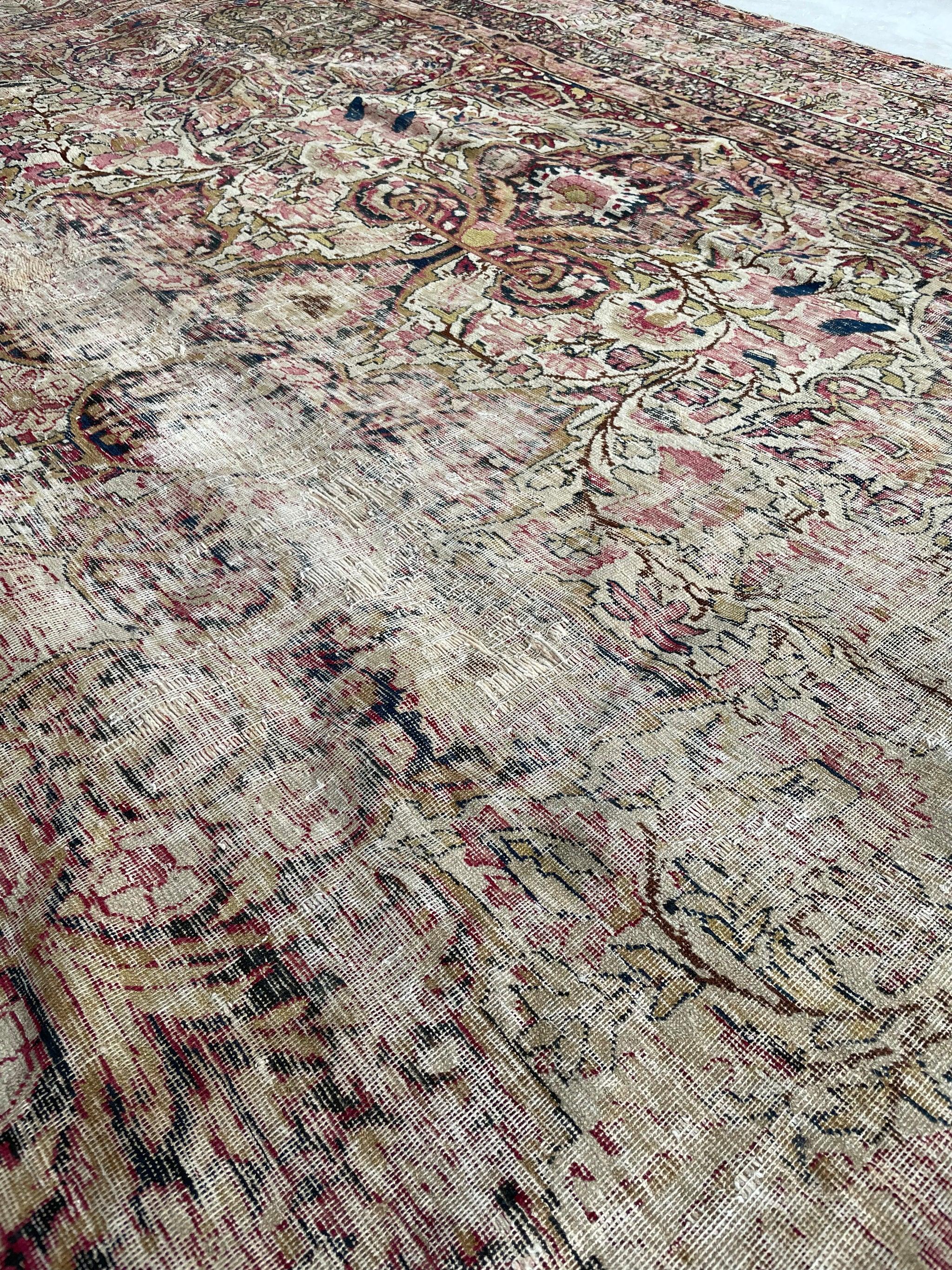Gorgeous Character-Rich Muted Antique Kermanshah Rug, circa 1900's For Sale 7