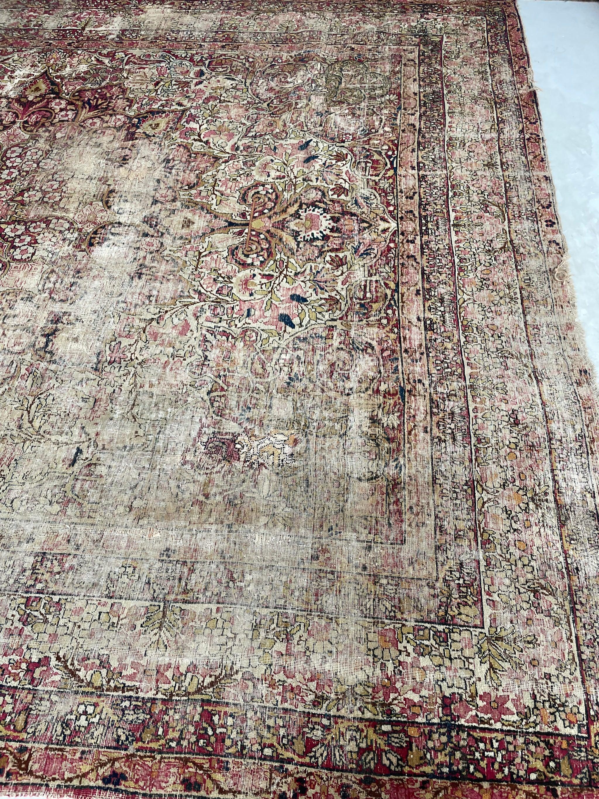 Gorgeous Character-Rich Muted Antique Kermanshah Rug, circa 1900's For Sale 5