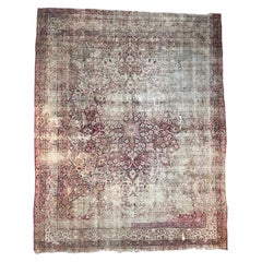 Wunderschöner gedeckter, antiker Kermanshah-Teppich in Zeichenform, um 1900