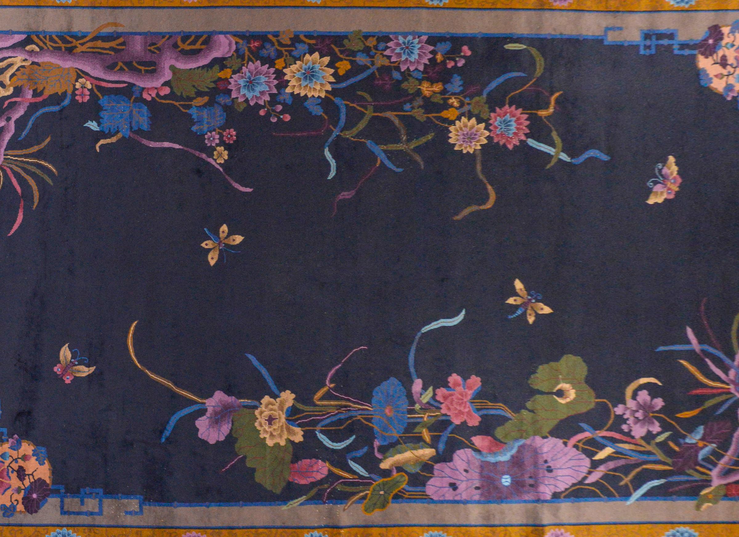 Vegetable Dyed Gorgeous Chinese Art Deco Rug For Sale