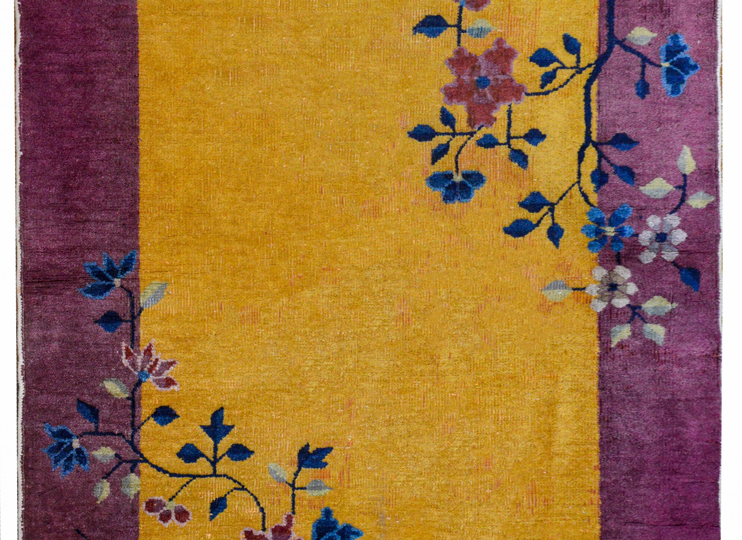 Vegetable Dyed Gorgeous Chinese Art Deco Rug