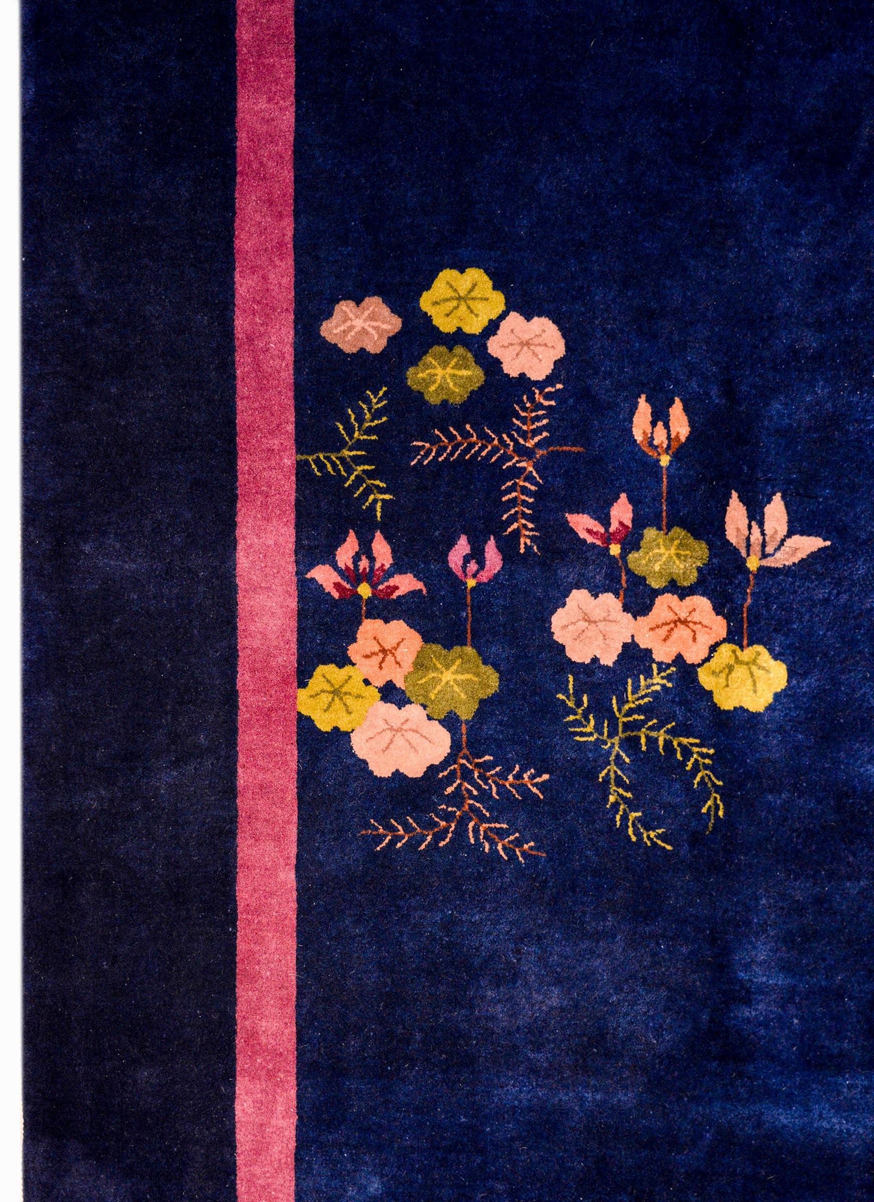 Wunderschöner chinesischer Art-Déco-Teppich (Frühes 20. Jahrhundert)
