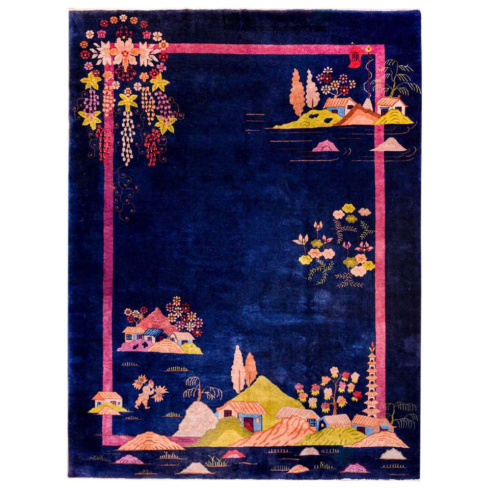 Gorgeous Chinese Art Deco Rug at 1stDibs