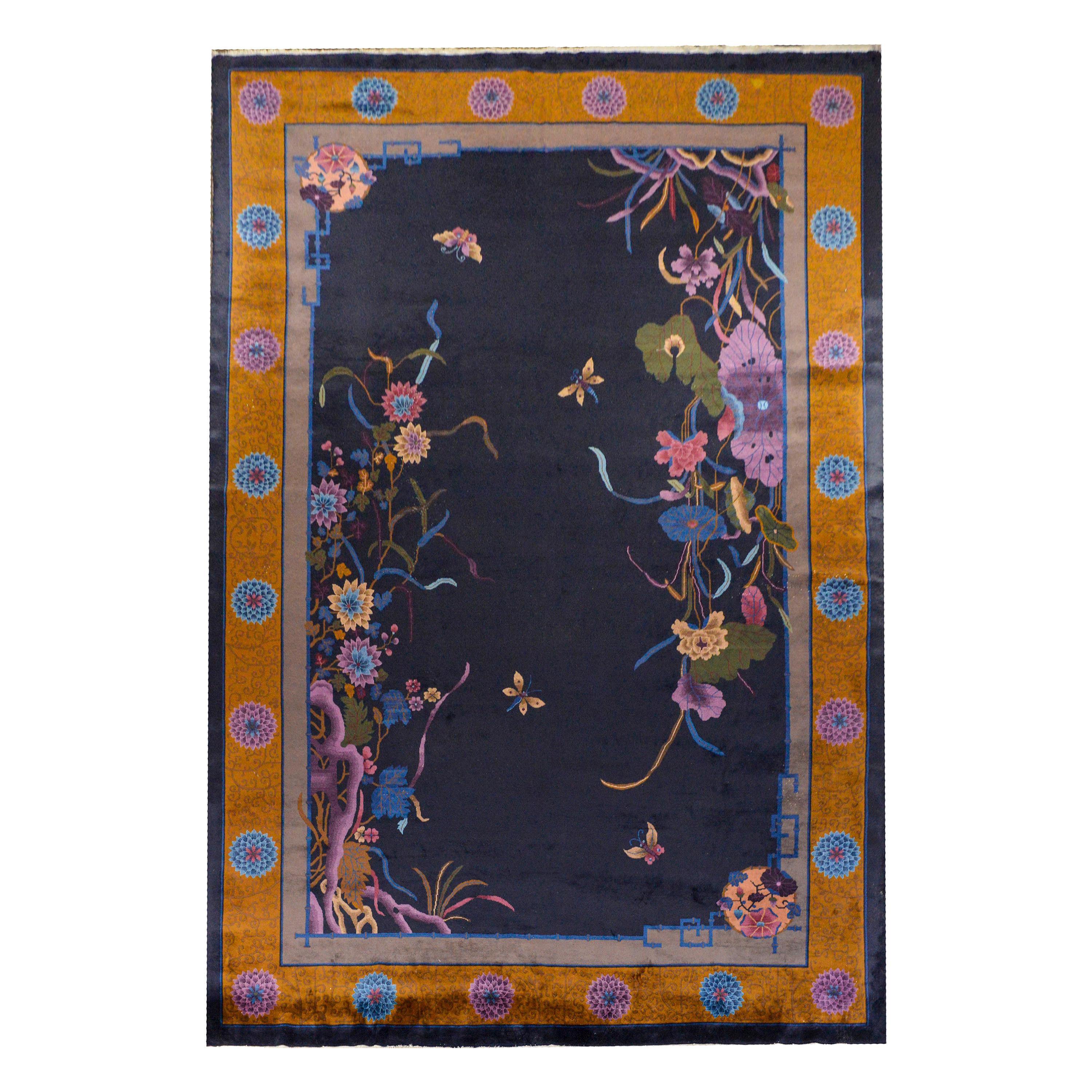 Gorgeous Chinese Art Deco Rug For Sale