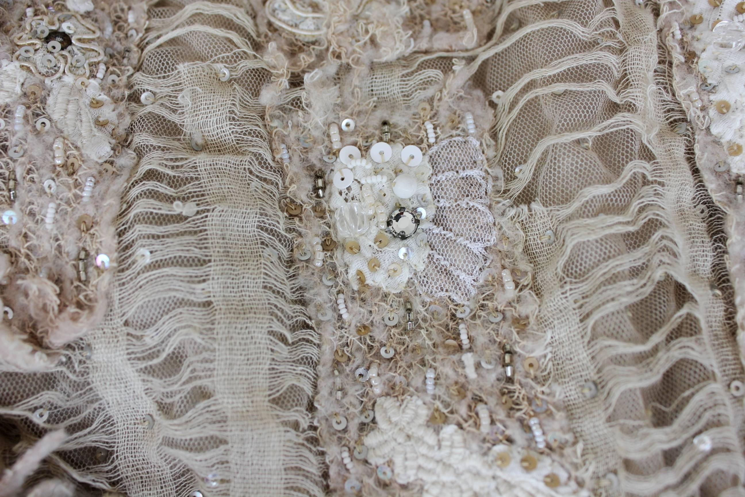 Brown Gorgeous Christian Dior Demi-Couture Fairytale Powder Nude Silk Dress