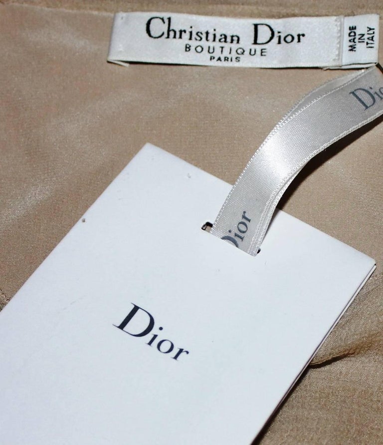 Gorgeous Christian Dior Demi-Couture Fairytale Powder Nude Silk Dress