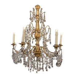 Antique Gorgeous Church Gilt Chandelier, France, 1900-1920