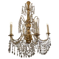 Antique Gorgeous Church Gilt Chandelier, France, 1900-1920