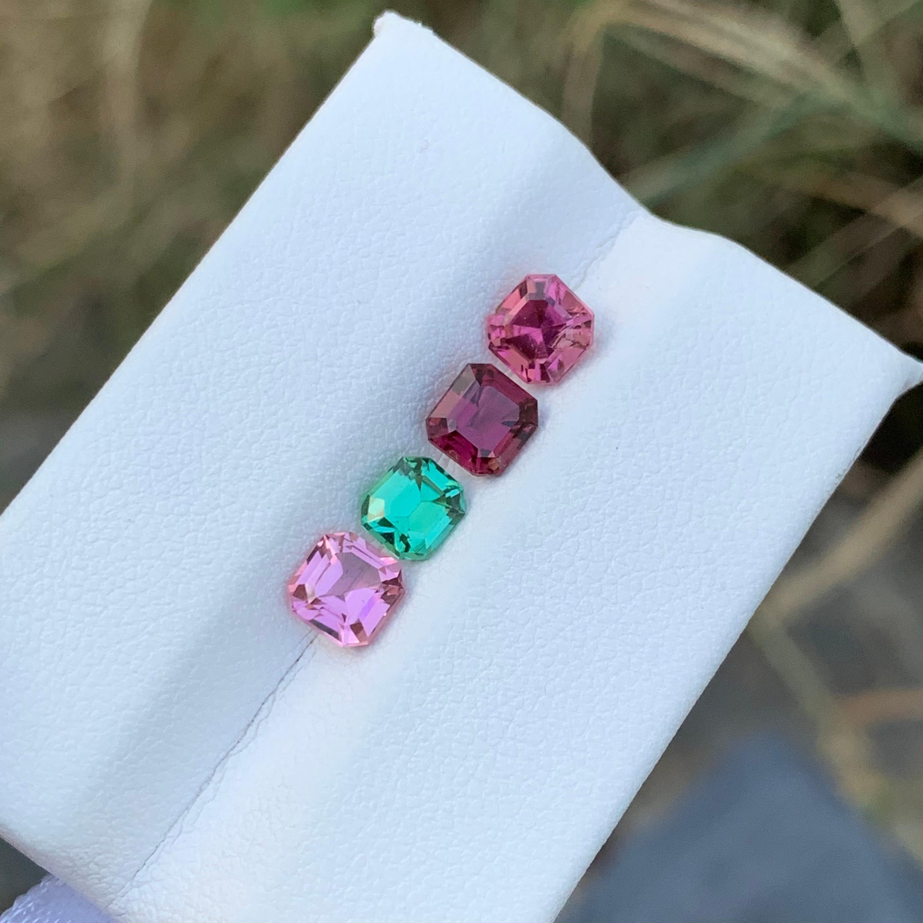 Faceted Tourmaline Lot
Weight: 2.70 Carats 
Size: 0.60 to 0.85 Carats 
Origin: Kunar Afghanistan 
Treatment: Non 
Certificate: On Customer Demand 
Tourmaline is a captivating and diverse gemstone that comes in a wide range of colors, making it