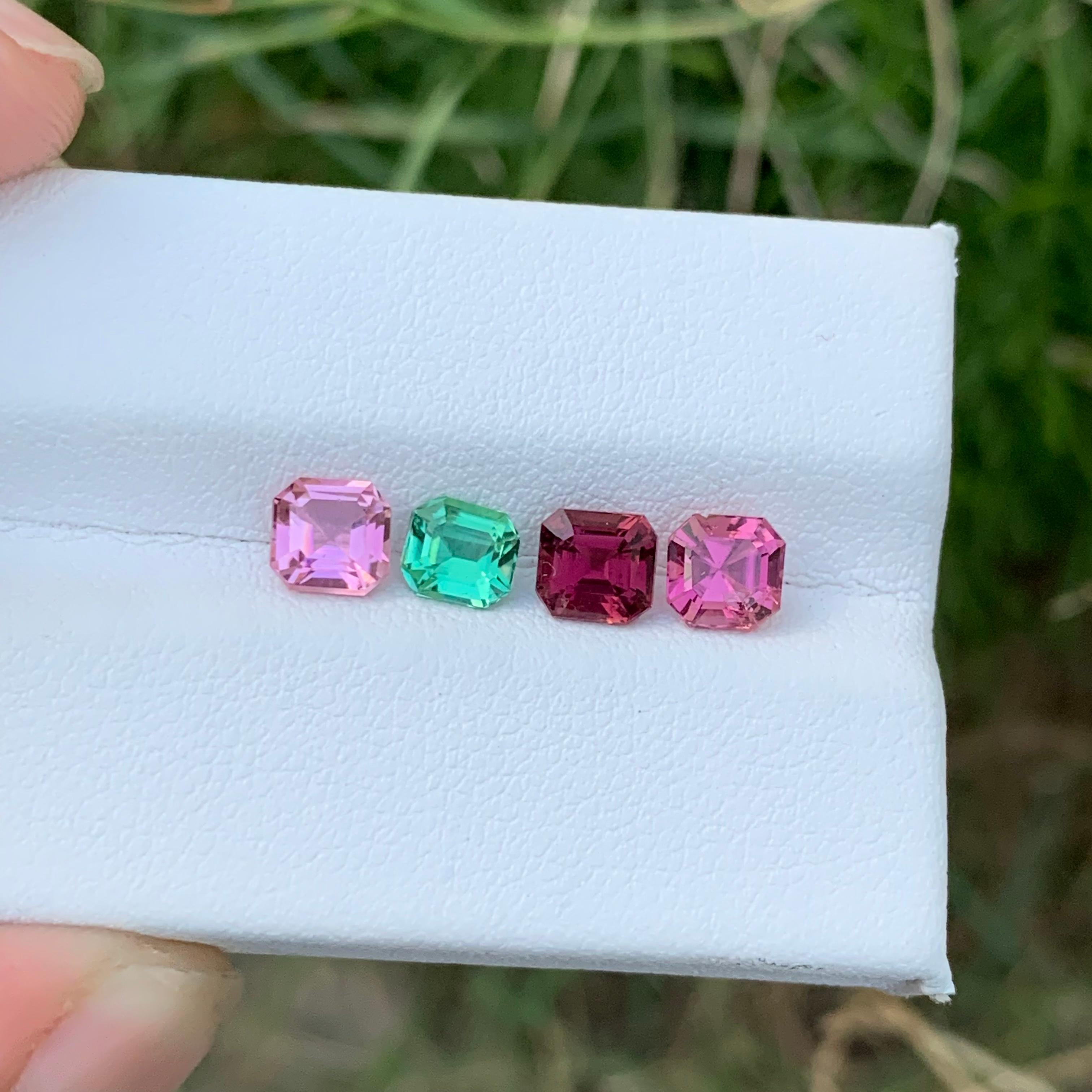 Women's or Men's Gorgeous Clean Faceted Tourmaline Lot Set For Jewelry Making 2.70 Carats  For Sale