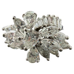 Gorgeous Cluster Natural Diamond Ring