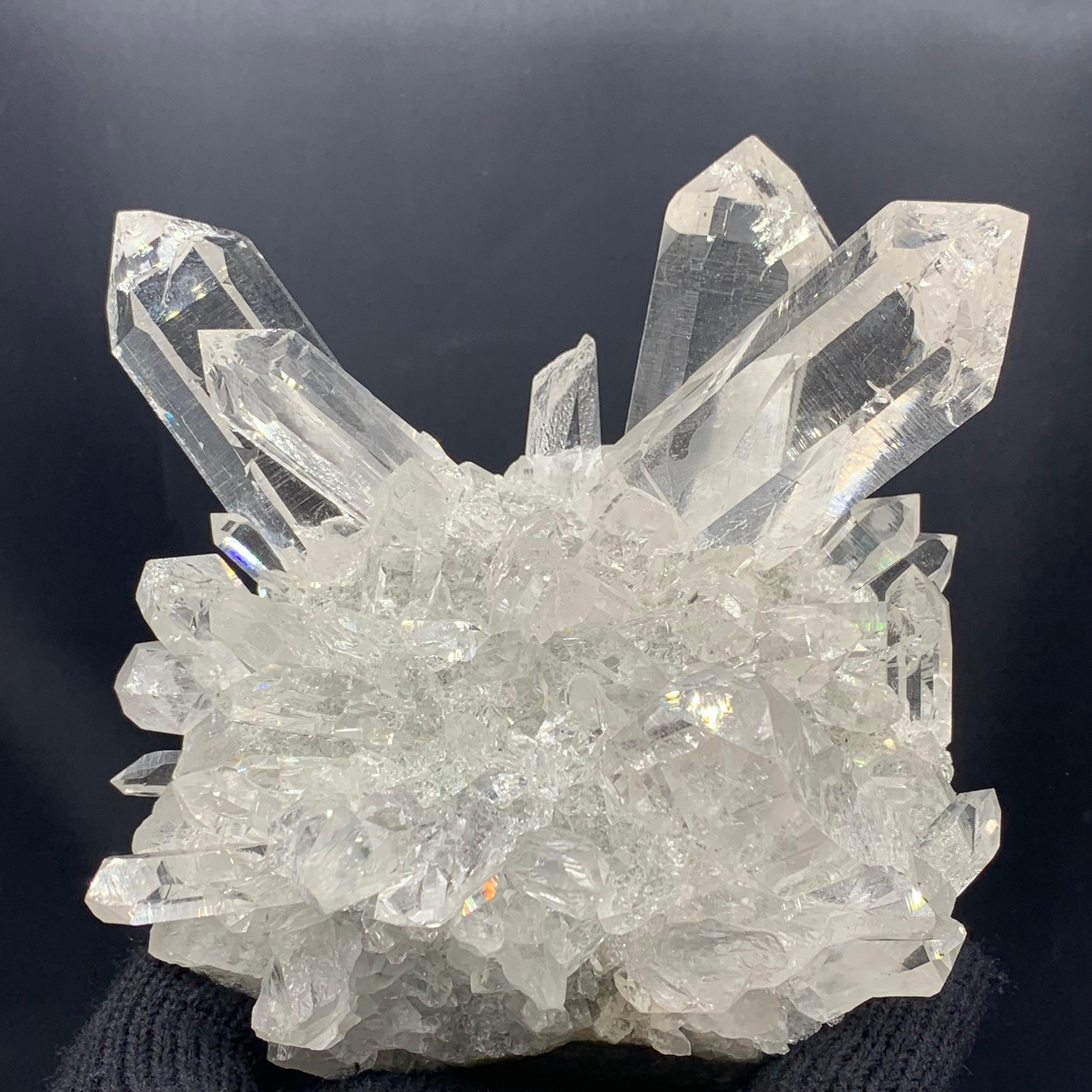 Gorgeous Cluster Of Quartz Crystals Shooting Out Of Matrix From India For Sale 4