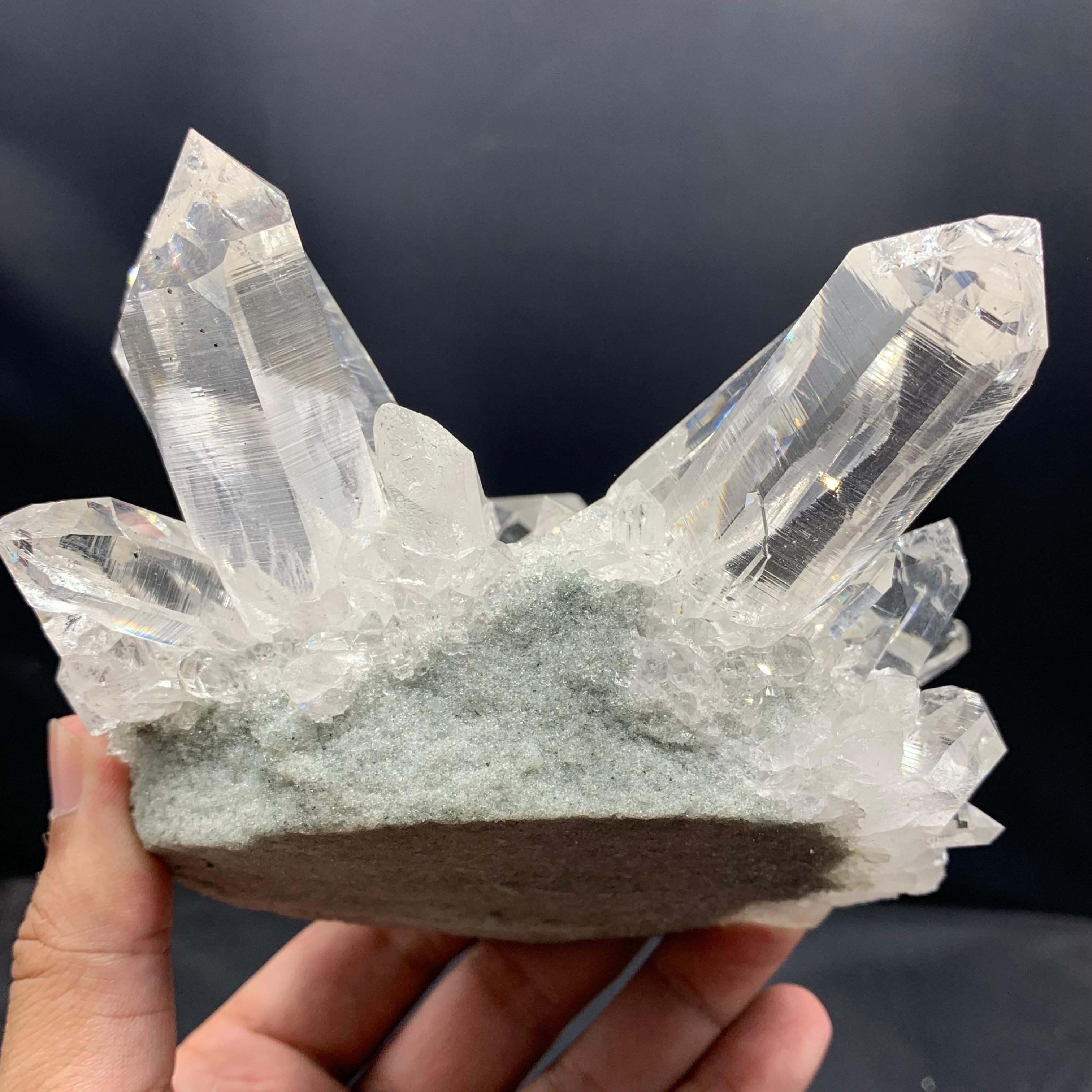 Adam Style Gorgeous Cluster Of Quartz Crystals Shooting Out Of Matrix From India For Sale