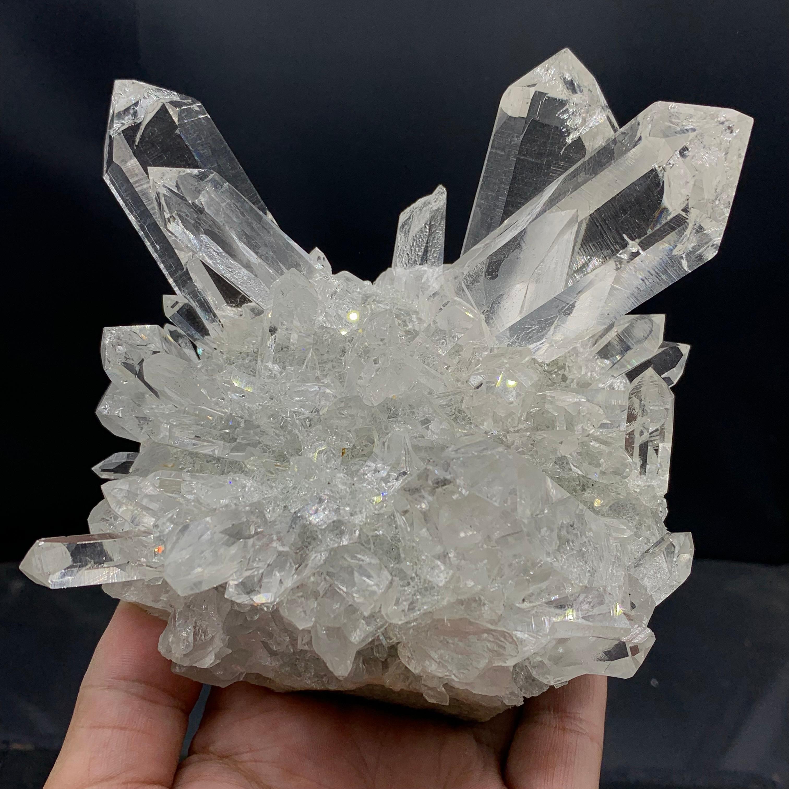 Gorgeous Cluster Of Quartz Crystals Shooting Out Of Matrix From India For Sale 1