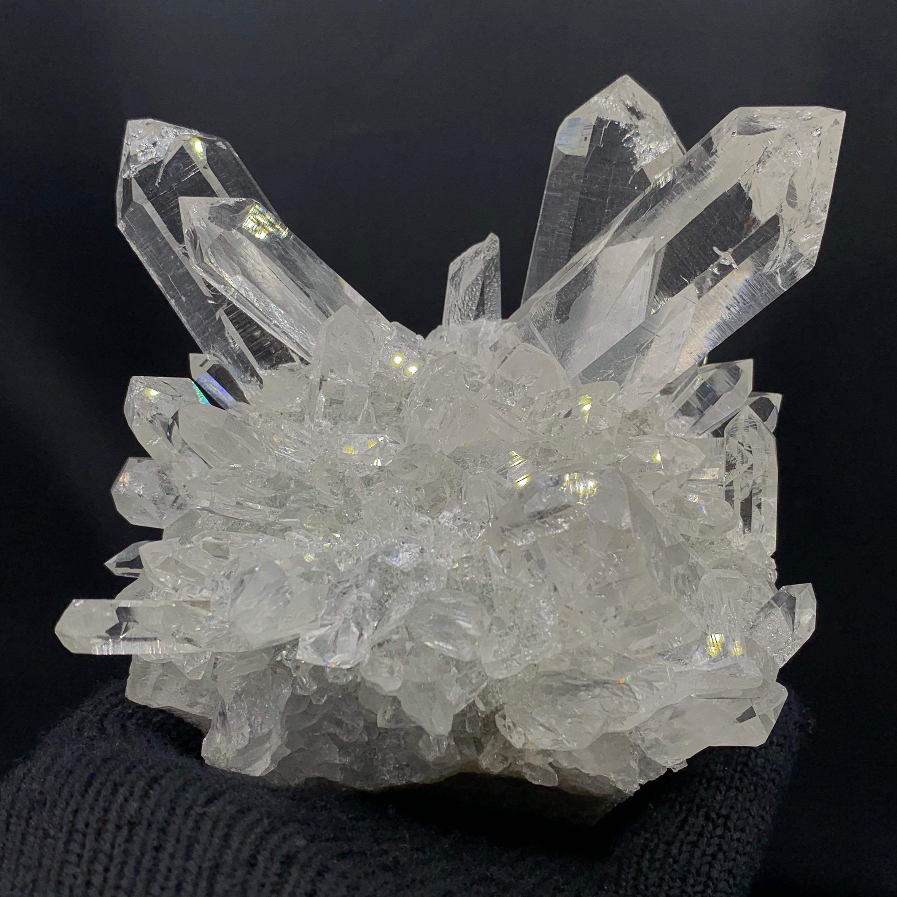 Gorgeous Cluster Of Quartz Crystals Shooting Out Of Matrix From India For Sale 2