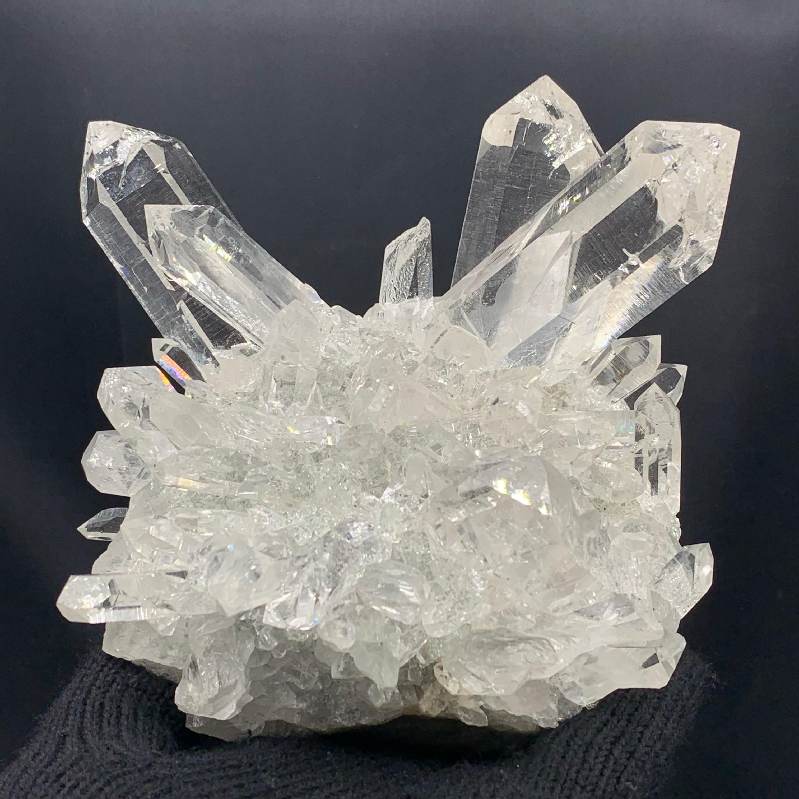 Gorgeous Cluster Of Quartz Crystals Shooting Out Of Matrix From India For Sale 3