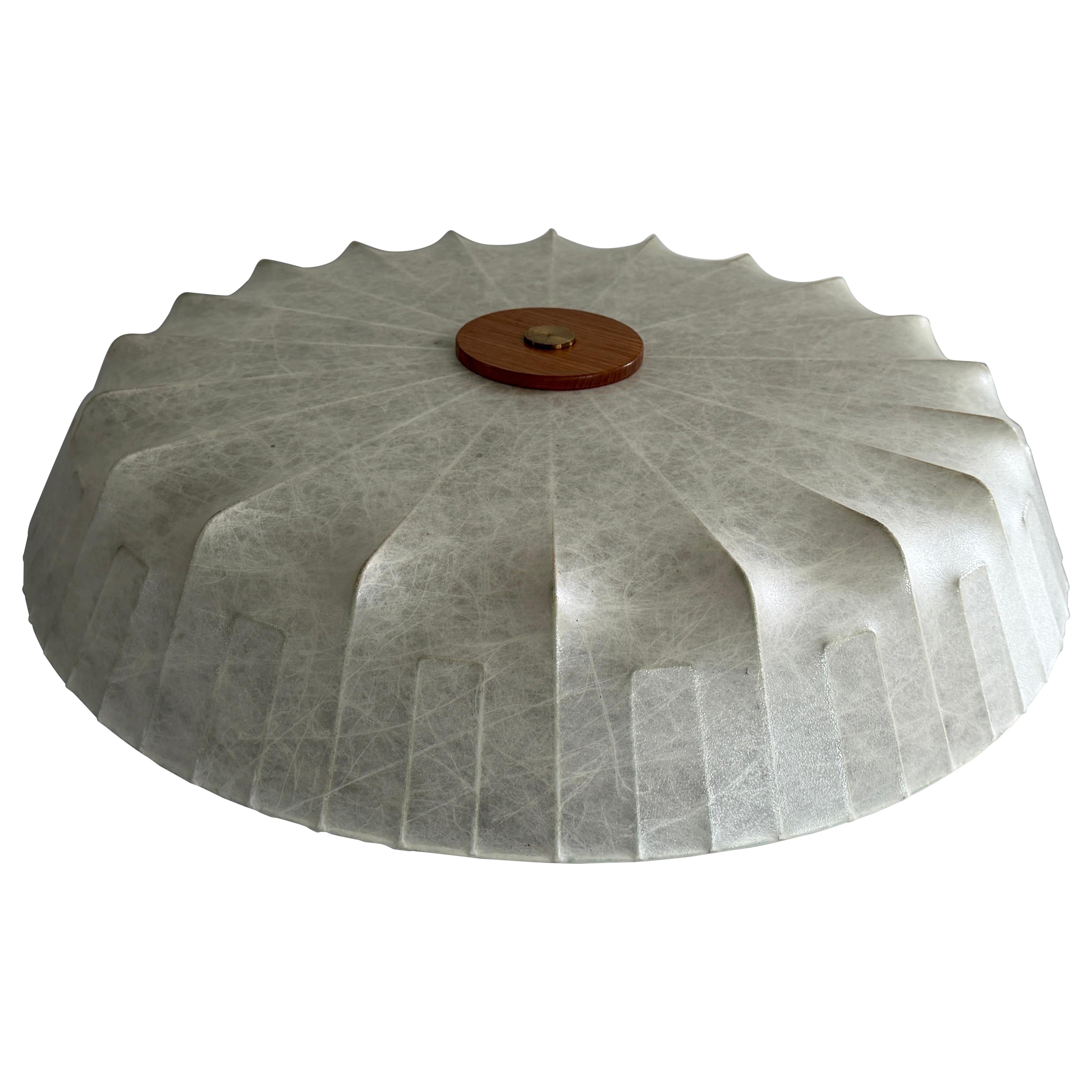 Gorgeous Cocoon Large Flush Mount Ceiling Lamp by GOLDKANT, 1960s, Germany