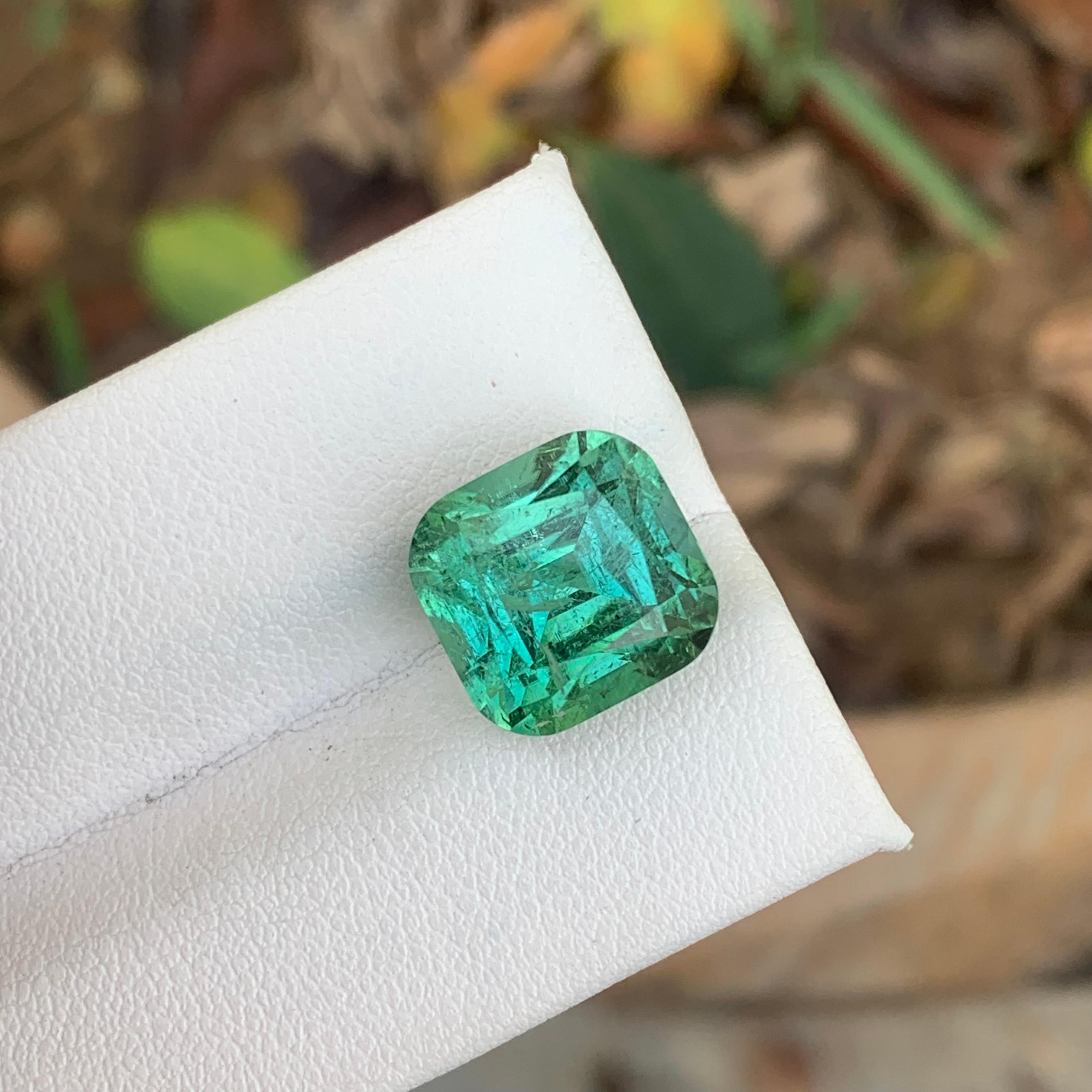 Wunderschöner 9,90 Karat natürlicher loser mintfarbener Seeschaum-Turmalin Ring Edelstein (Klassisch-römisch)
