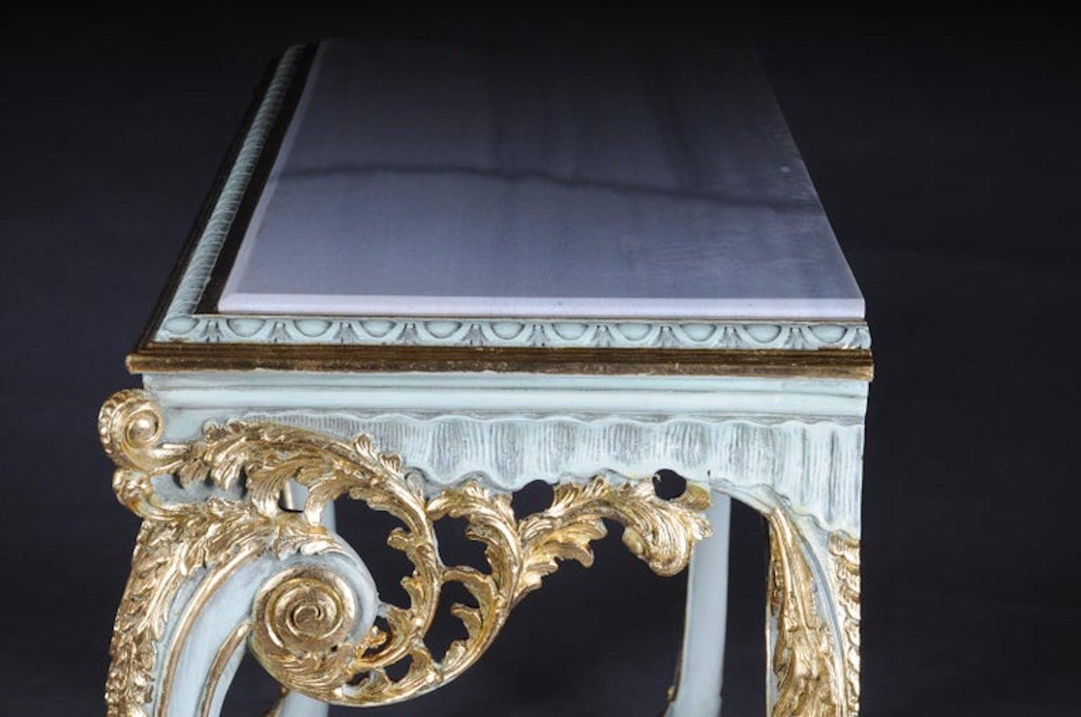 20th Century Gorgeous Console or Sideboard in the Baroque Style, Beechwood For Sale