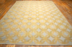 Gorgeous Contemporaneity Handwoven Wool Needlepoint Flat Weave Silk Highlight