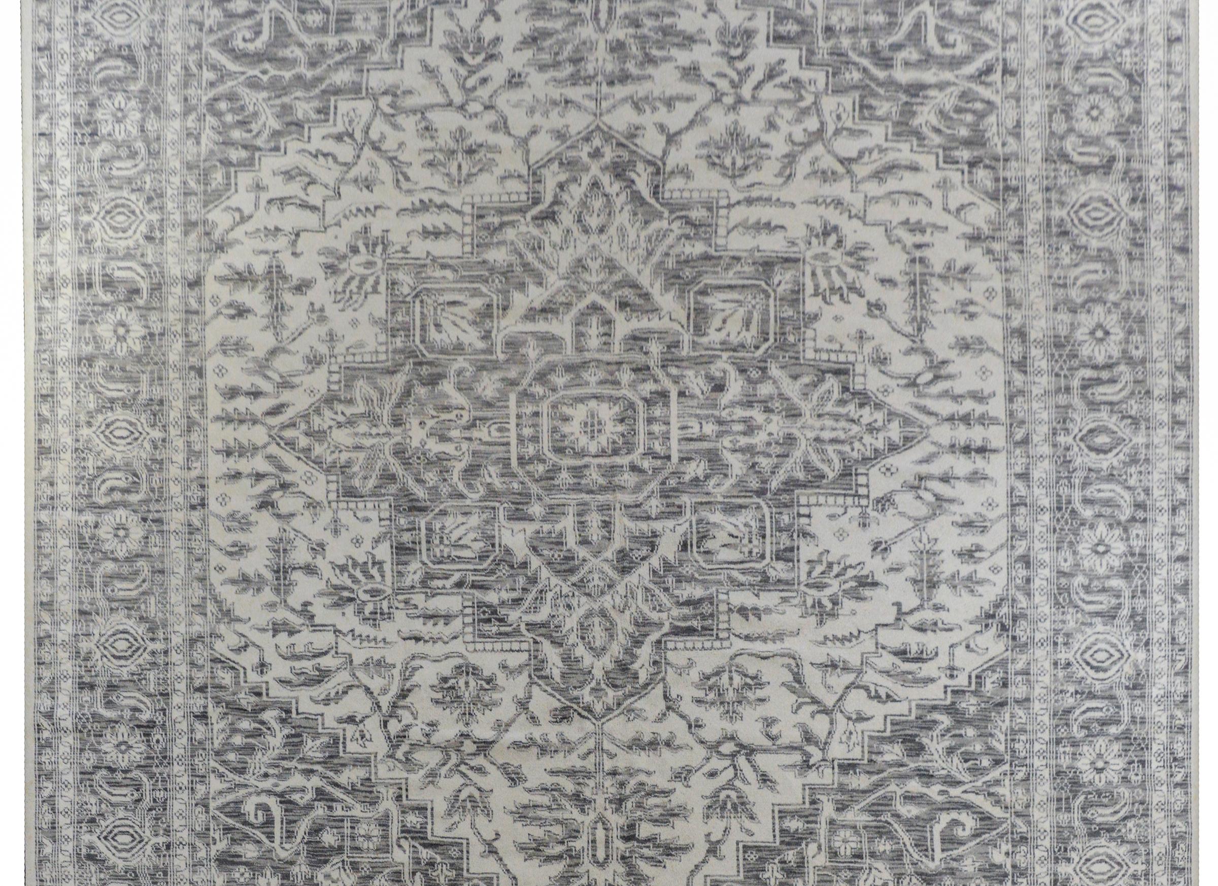 Heriz Serapi Gorgeous Contemporary Indian Serpai Rug For Sale