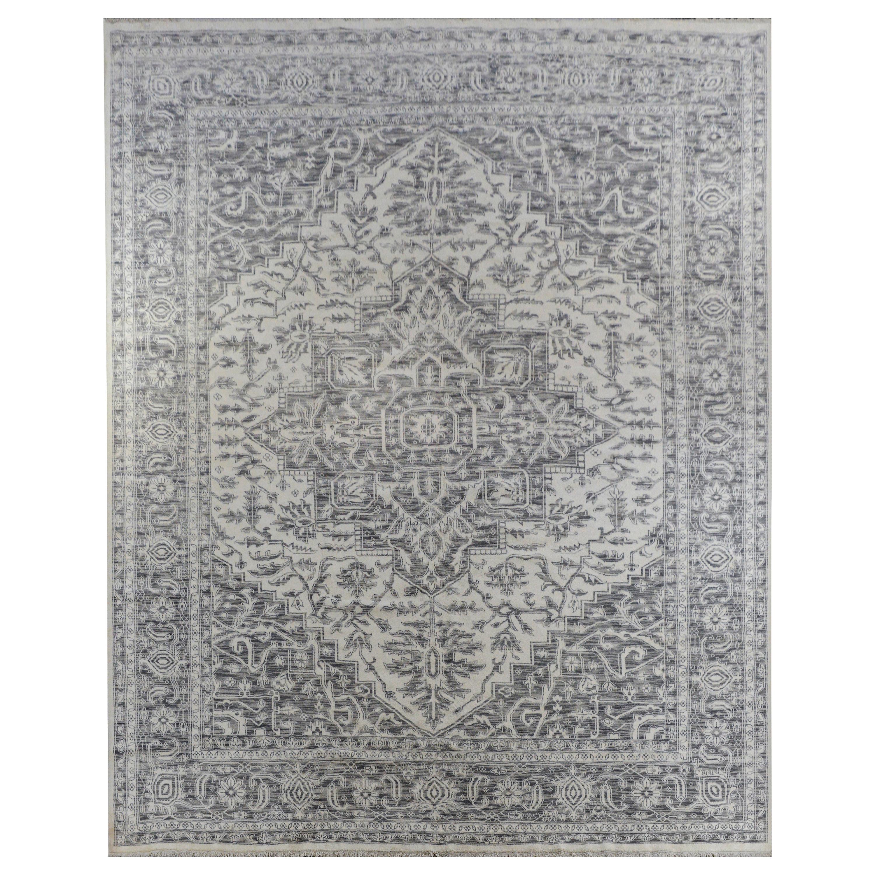 Wunderschöner zeitgenössischer indischer Serpai-Teppich