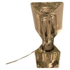 Gorgeous crystal table lamp by Fidenza Vetraria Italia 1960s