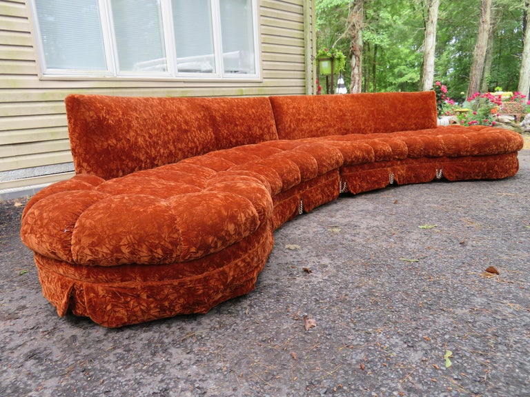 Curved Serpentine TwoPiece Adrian Pearsall Style Sectional