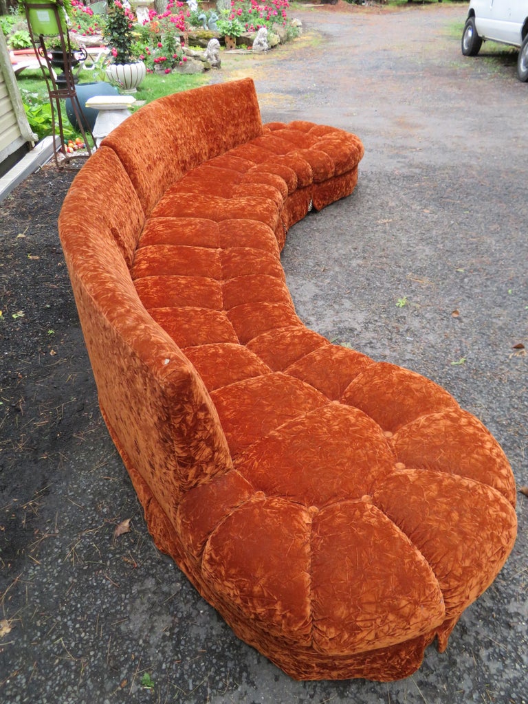 Curved Serpentine TwoPiece Adrian Pearsall Style Sectional