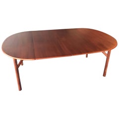 Gorgeous Danish Teak Oval Dining Table Commissioned by Illum Bolighus Midcentury