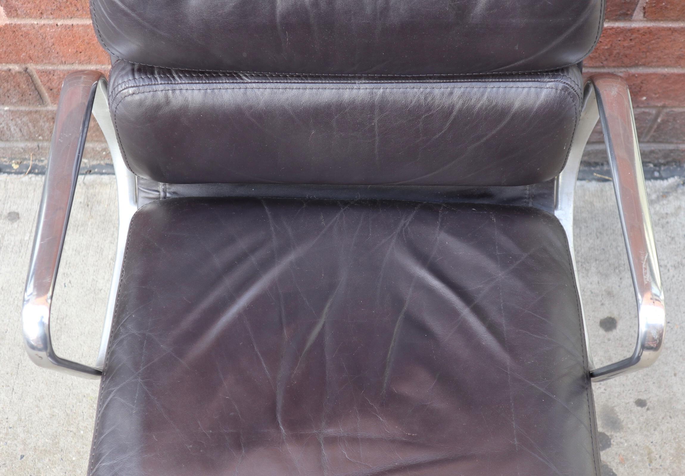 Gorgeous Dark Brown Eames Soft Pad Management Desk Chair 1